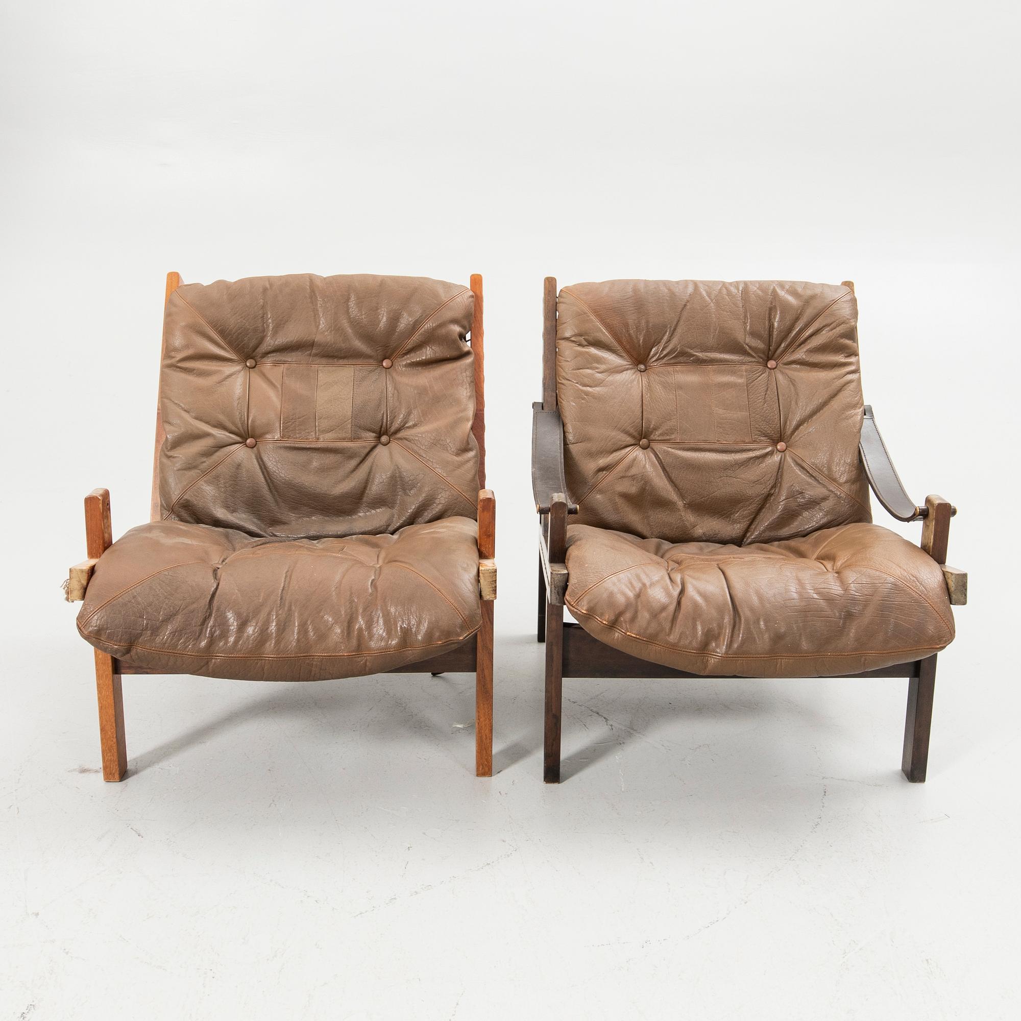 Torbjørn Afdal, Armchairs, a pair, “Hunter”, Stranda Industri A/S for Bruksbo, Norway, 1960s/70s.