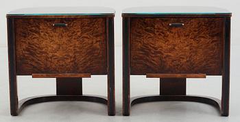 NATTDUKSBORD, ett par, art deco, 1930/40-tal.