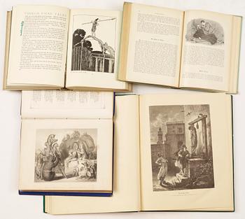 PARTI SAGOBÖCKER, 14 vol, bla "Konunga-Sögur" av Snorre Sturlasson, Stockholm 1816-29.