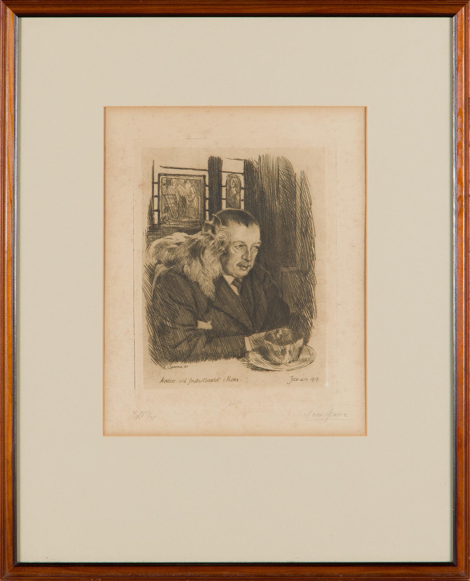 Louis Sparre, "Anders vid frukostbordet i Mora, Januari 1919".