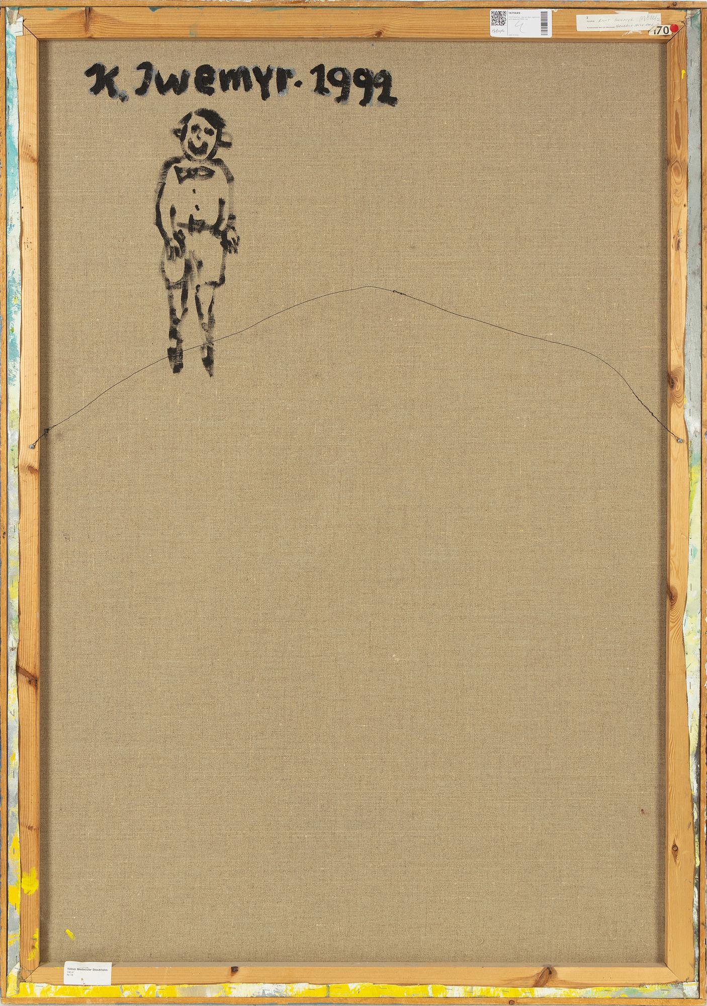 Kent Iwemyr, olja på duk, signerad och daterad 1992 a tergo.