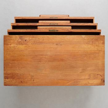 Axel Einar Hjorth, a "Sport" stained pine chest of drawers, Nordiska Kompaniet, Sweden 1930's.