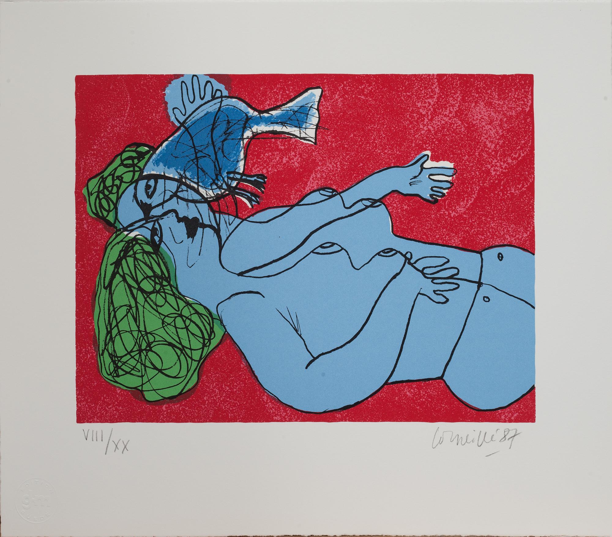 BEVERLOO CORNEILLE, mapp med fyra färgserigrafier, signerade och numrerade VIII/XX.