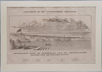 XYLOGRAFI, VY ÖVER KRONSTADT.