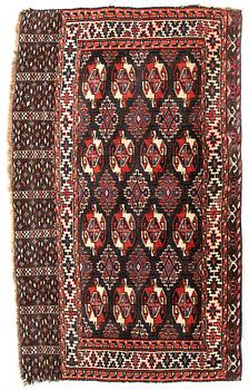 Carpet, Chouval, antique yumut, 128 x 77 cm.