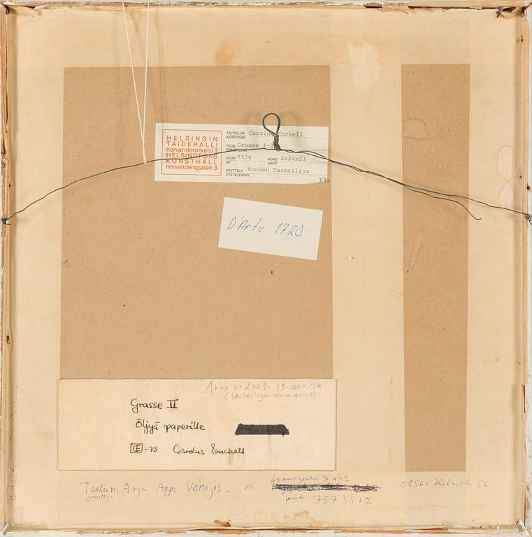 Carolus Enckell, öljy paperille, signeerattu ja päivätty -73.