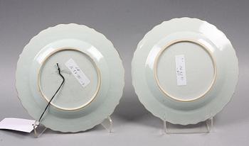 TALLRIKAR, 4 st, porslin, Kina, 1700-tal.