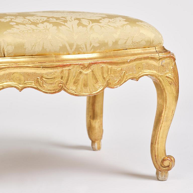 Taburetter, fyra stycken, Stockholmsarbeten, 1760-tal, Rokoko.