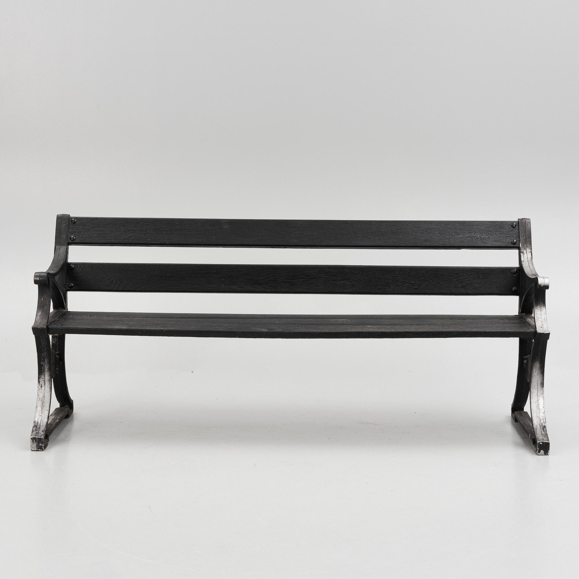 A garden bench, Norrahammars bruk, late 20th Century.