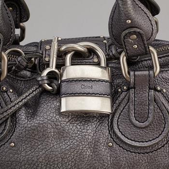 CHLOÉ, a metallic leather 'Paddington' bag.