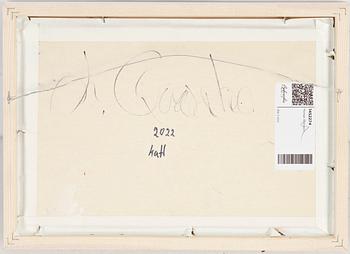 Michael Qvarsebo, mixed media on paper-panel, signed.