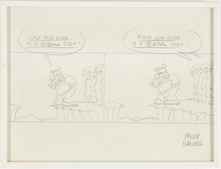 MORT WALKER, drawing, signed.