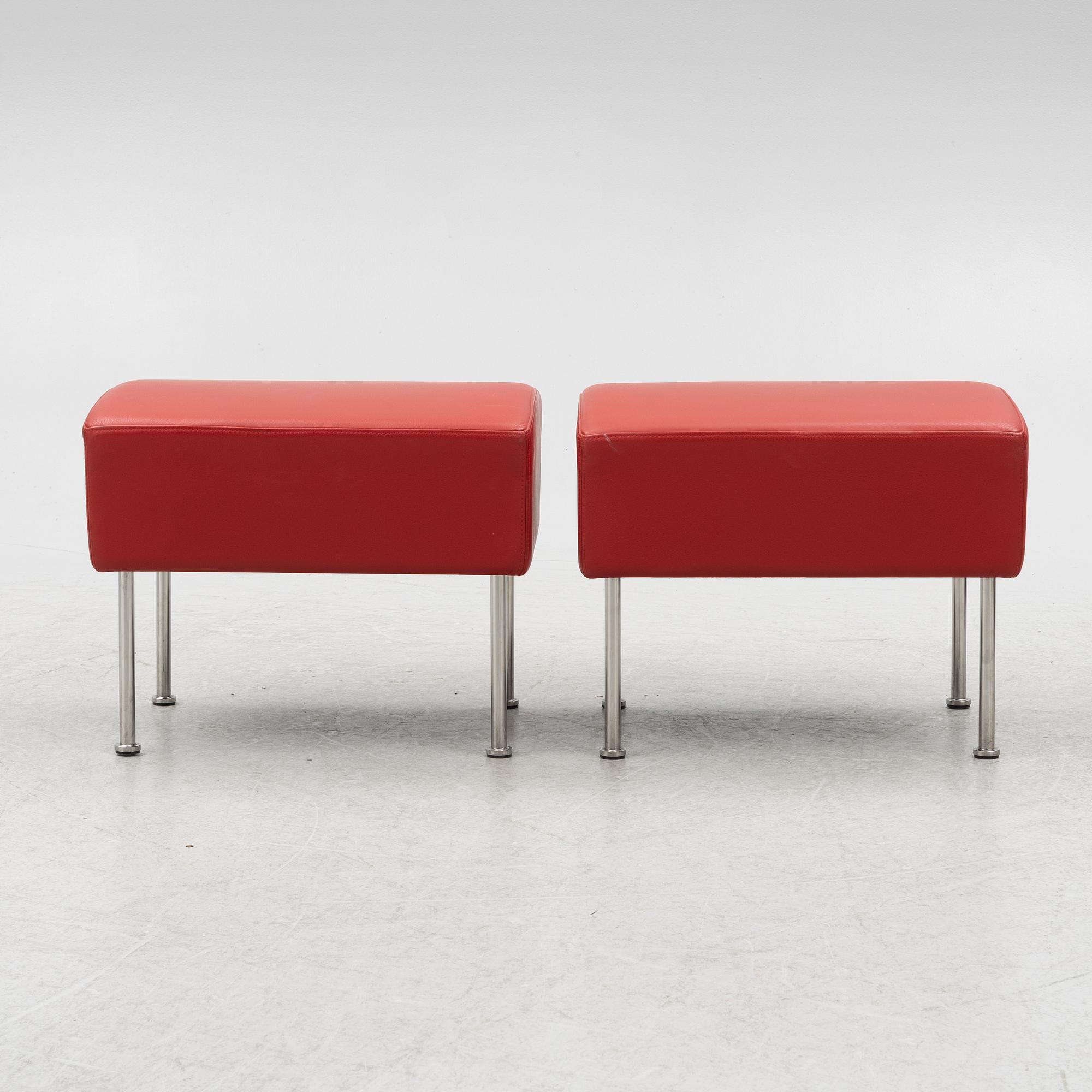 Gunilla Allard, a pair of armchairs with footstools, 'Cinema', Lammhults.