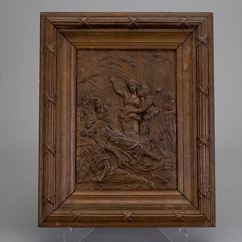 TRÄRELIEF, 1800-tal.