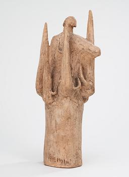 ÅKE HOLM, skulptur, "Sackaios i trädet", Höganäs 1940-50-tal.
