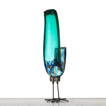 Alessandro Pianon, a "Pulcino" glass bird, Vistosi, Murano, Italy 1960's.