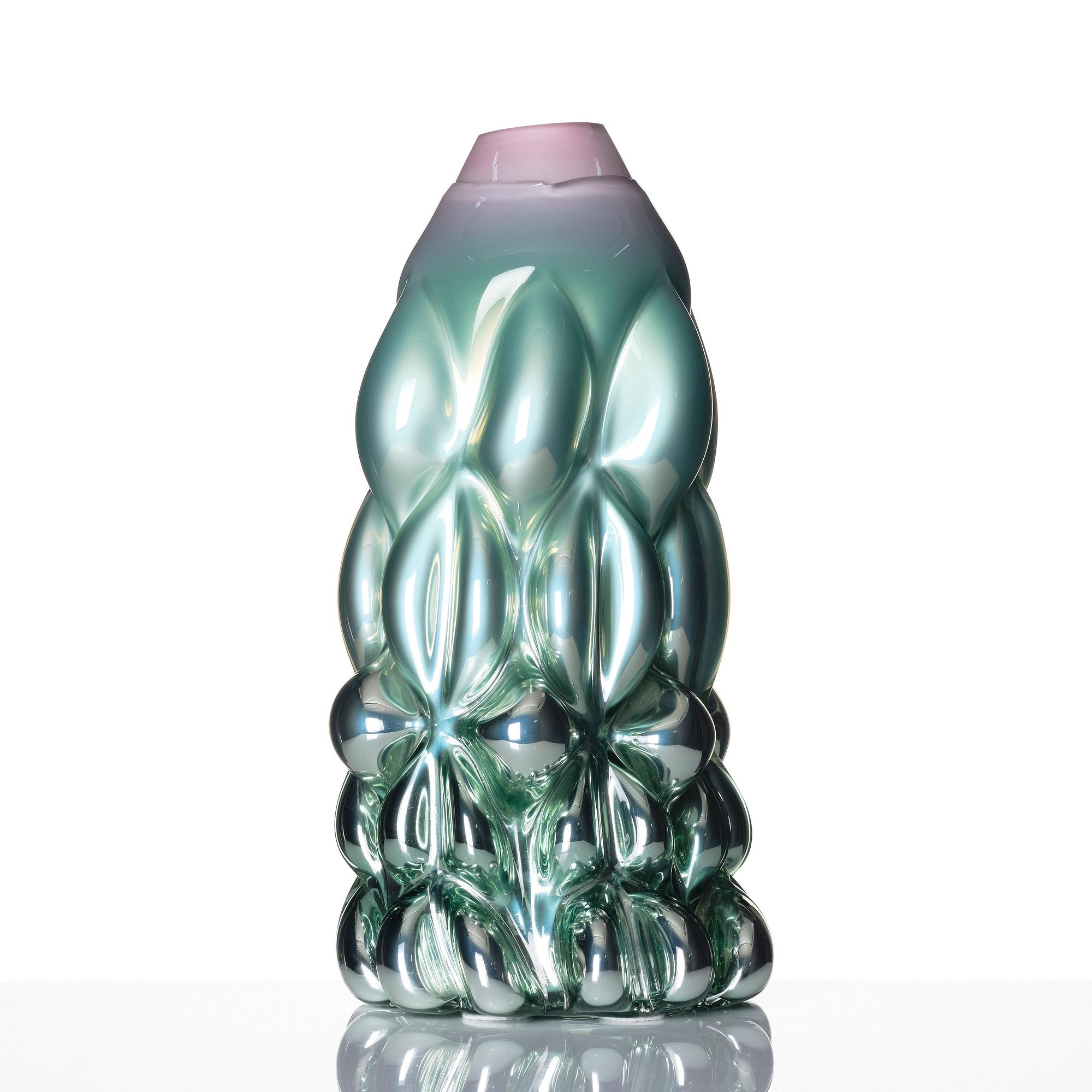 Hanna Hansdotter, a glass sculpture, "Tiffany print", ed. AP 2/2, The Glass Factory, Boda Glasbruk, 2019.