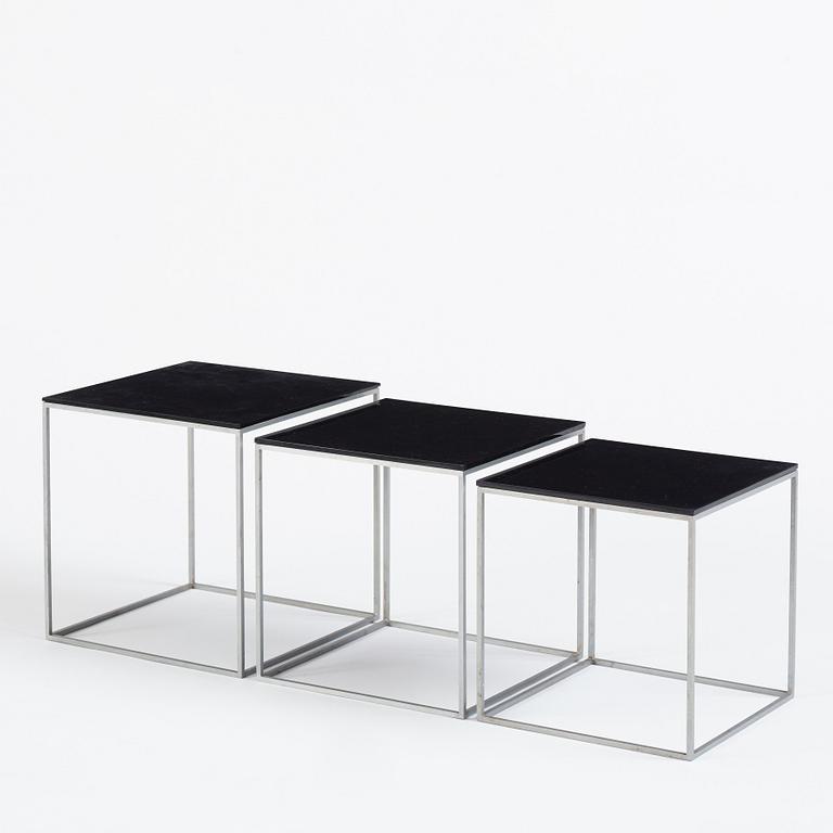 Poul Kjaerholm, satsbord 3 delar, "PK71", edition E Kold Christensen, Danmark.