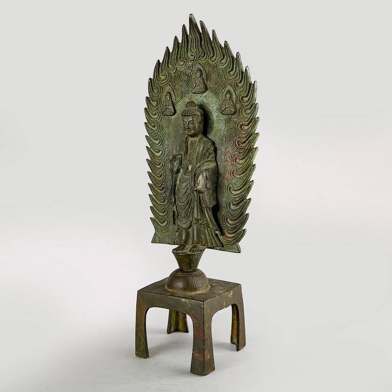 A Chinese bronze Buddha figurine 21st century.