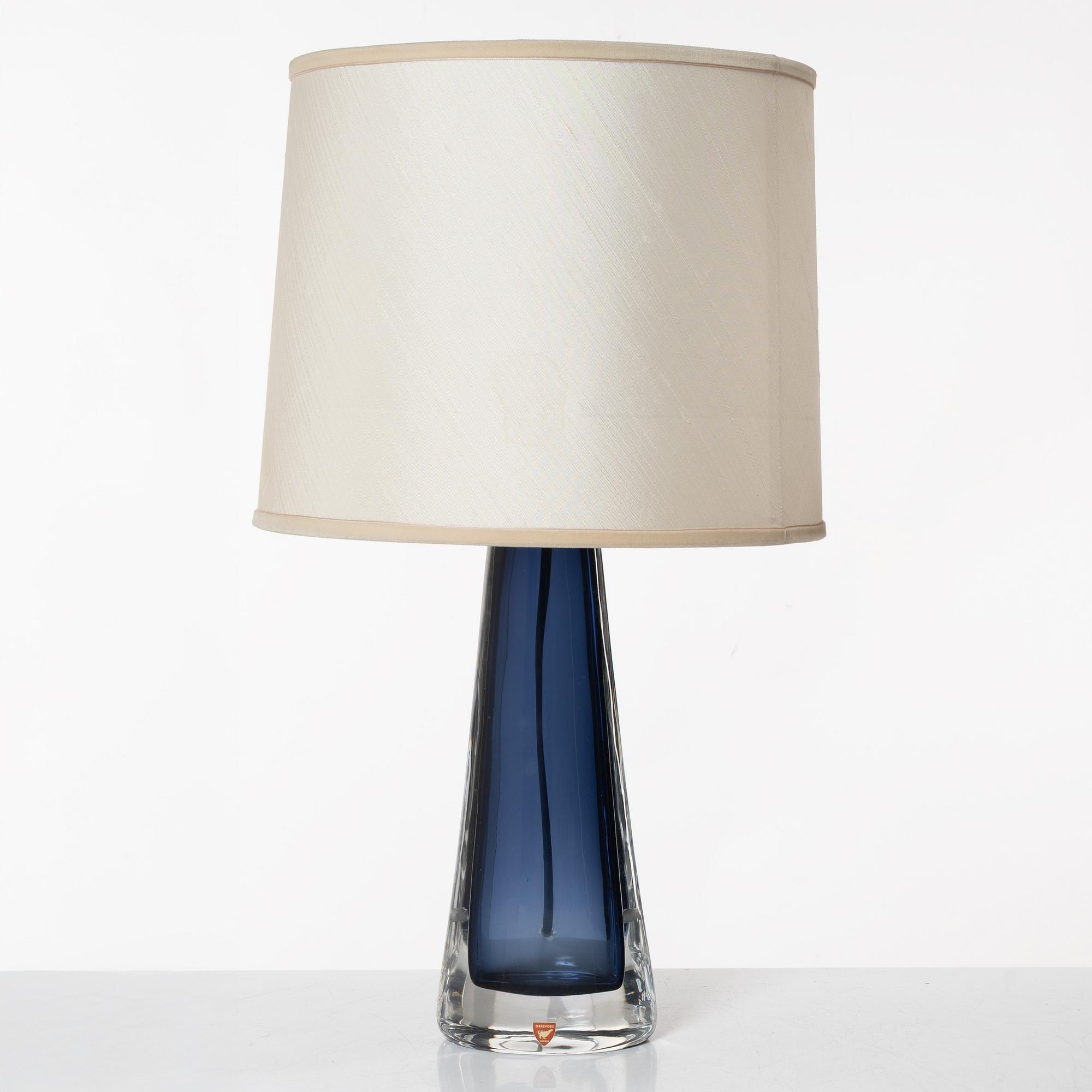 Carl Fagerlund, a pair of table lamps, Orrefors.