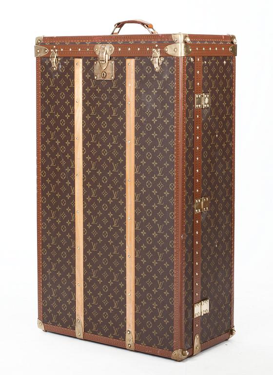 A Louis Vuitton wardrobe trunk.