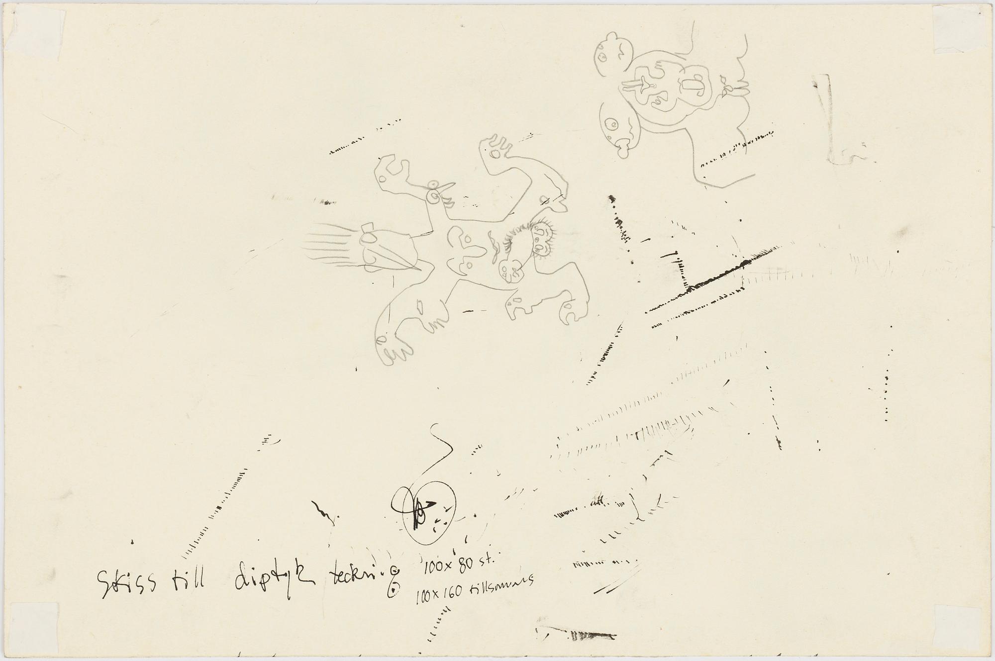 ULF RAHMBERG, Ink wash, signed with monogram verso.