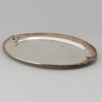 SVEND TOXVAERD, a sterling silver tray, Denmark.