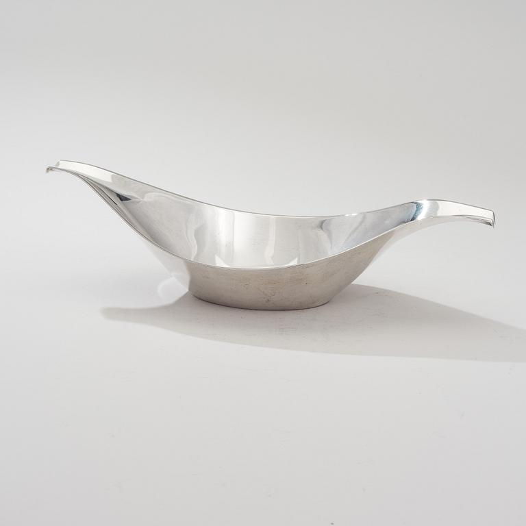 ANNA-GRETA EKER, SILVER BOWL. Signed A-Greta Eker, 813 silver. Auran Kultaseppä, Turku 1961.