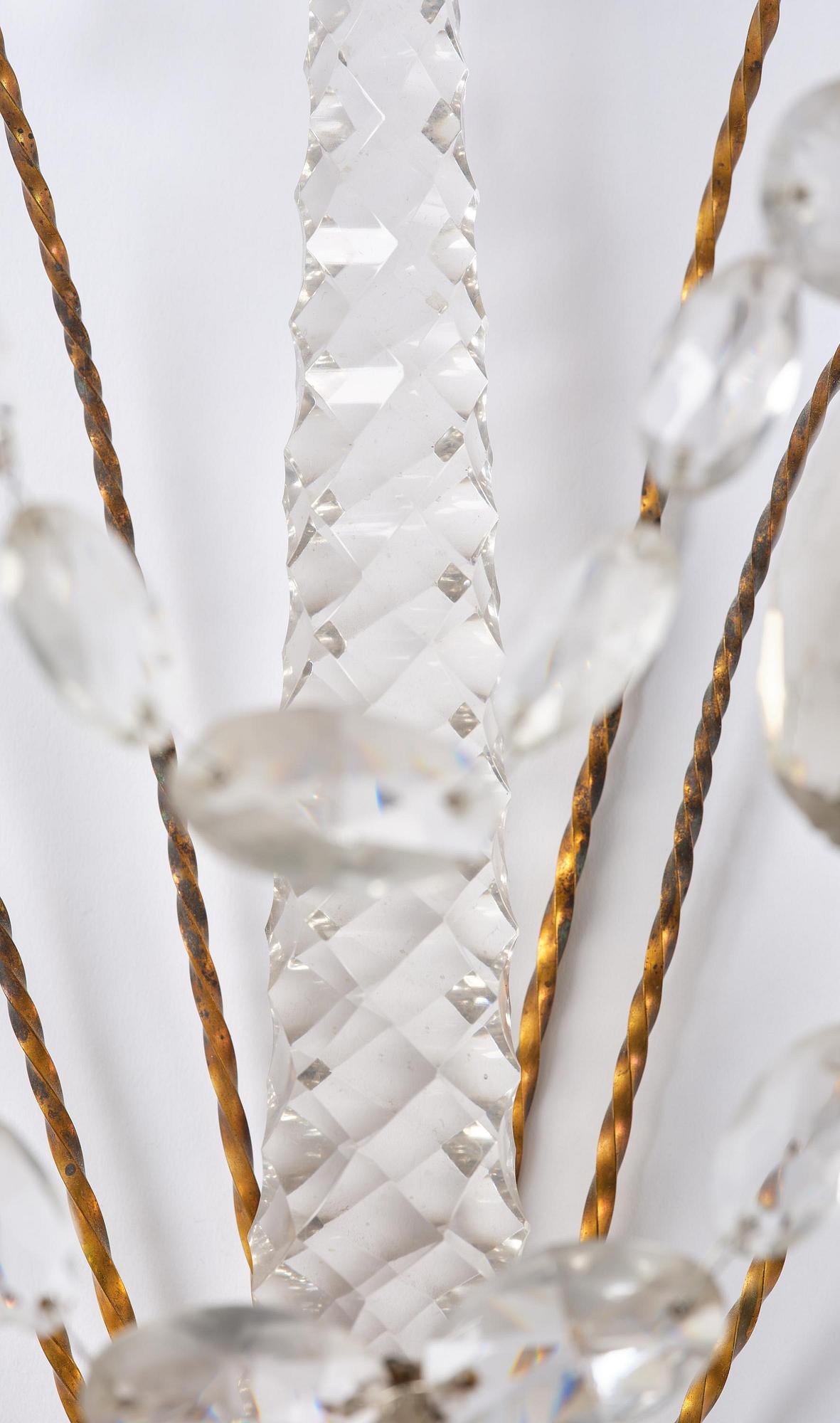 Vägglystrar, ett par, för två ljus, 1800-tal, Louis XVI-stil.