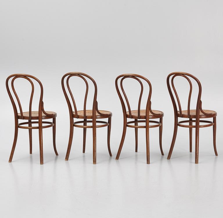 Four café chairs, Thonet, early 20th century.