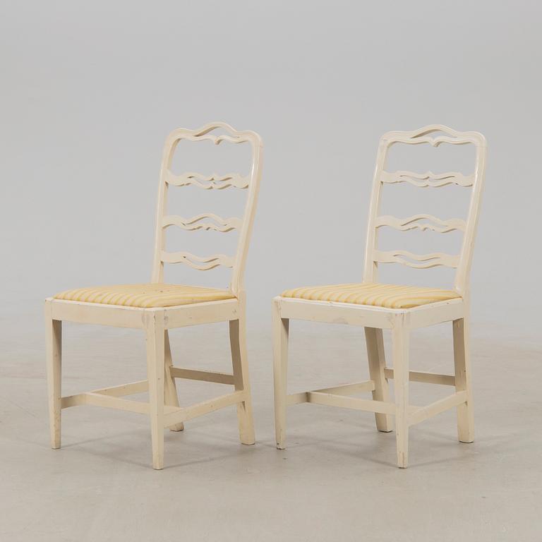 Chairs, 6 pieces, first half of the 19th century.