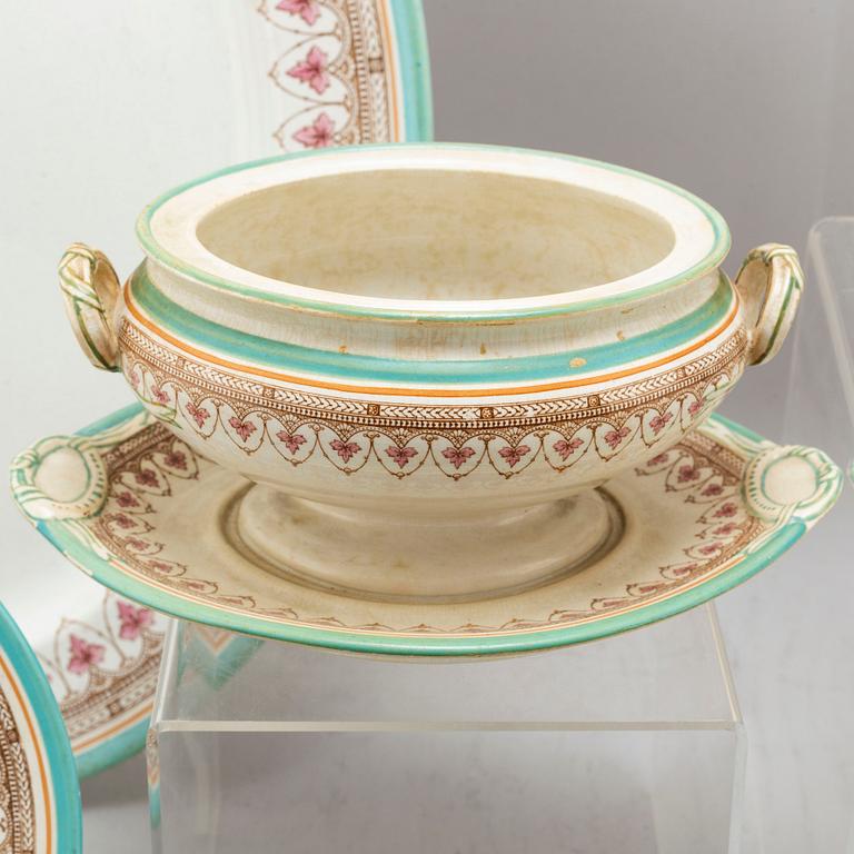 Dinner ware, 81 pieces, earthenware, around 1900's.