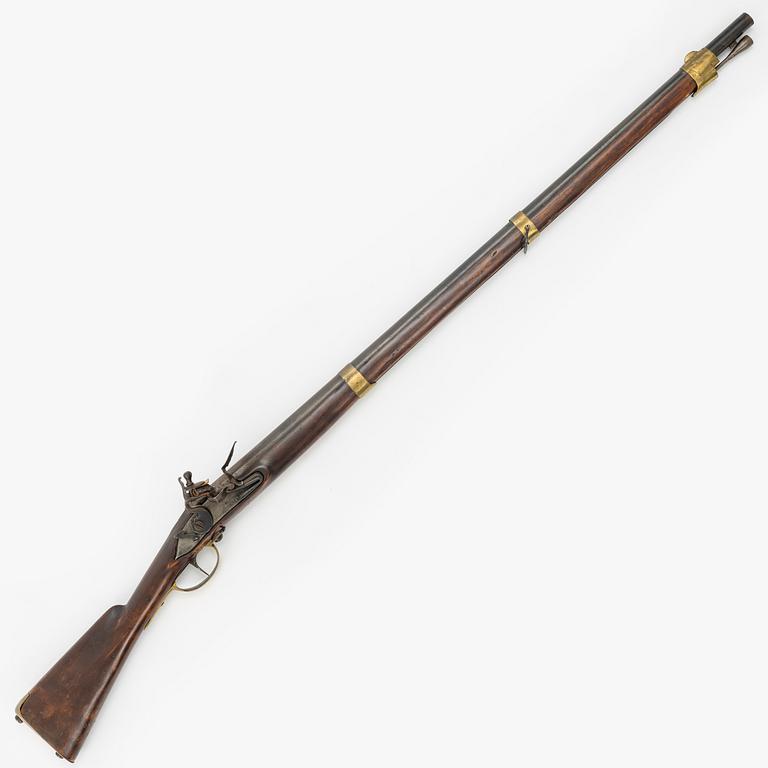 Flintlock rifle, Swedish repair model from the early 19th century.