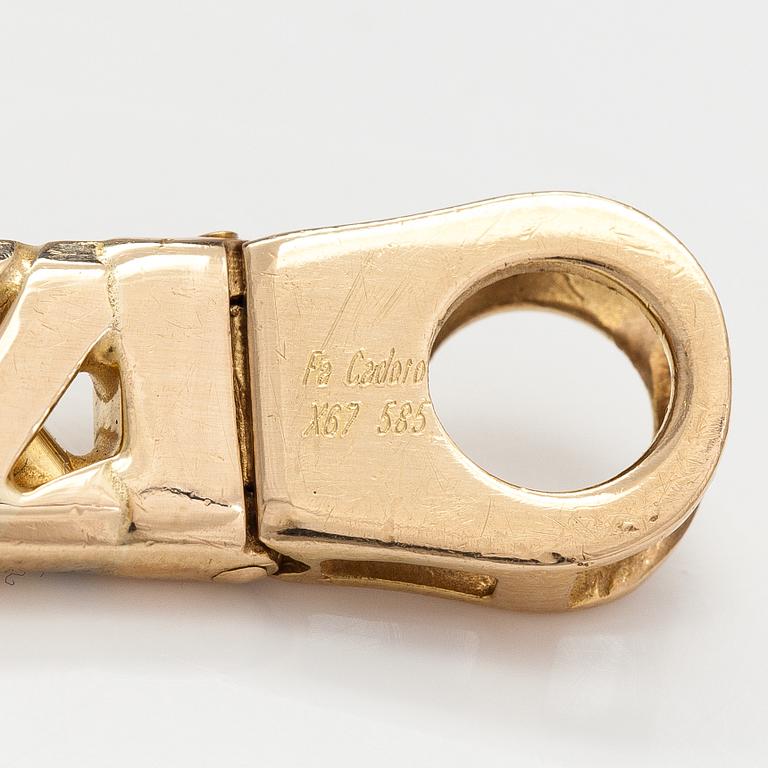 Armband och halsband, 14K guld. Märkt Fa Cadoro.