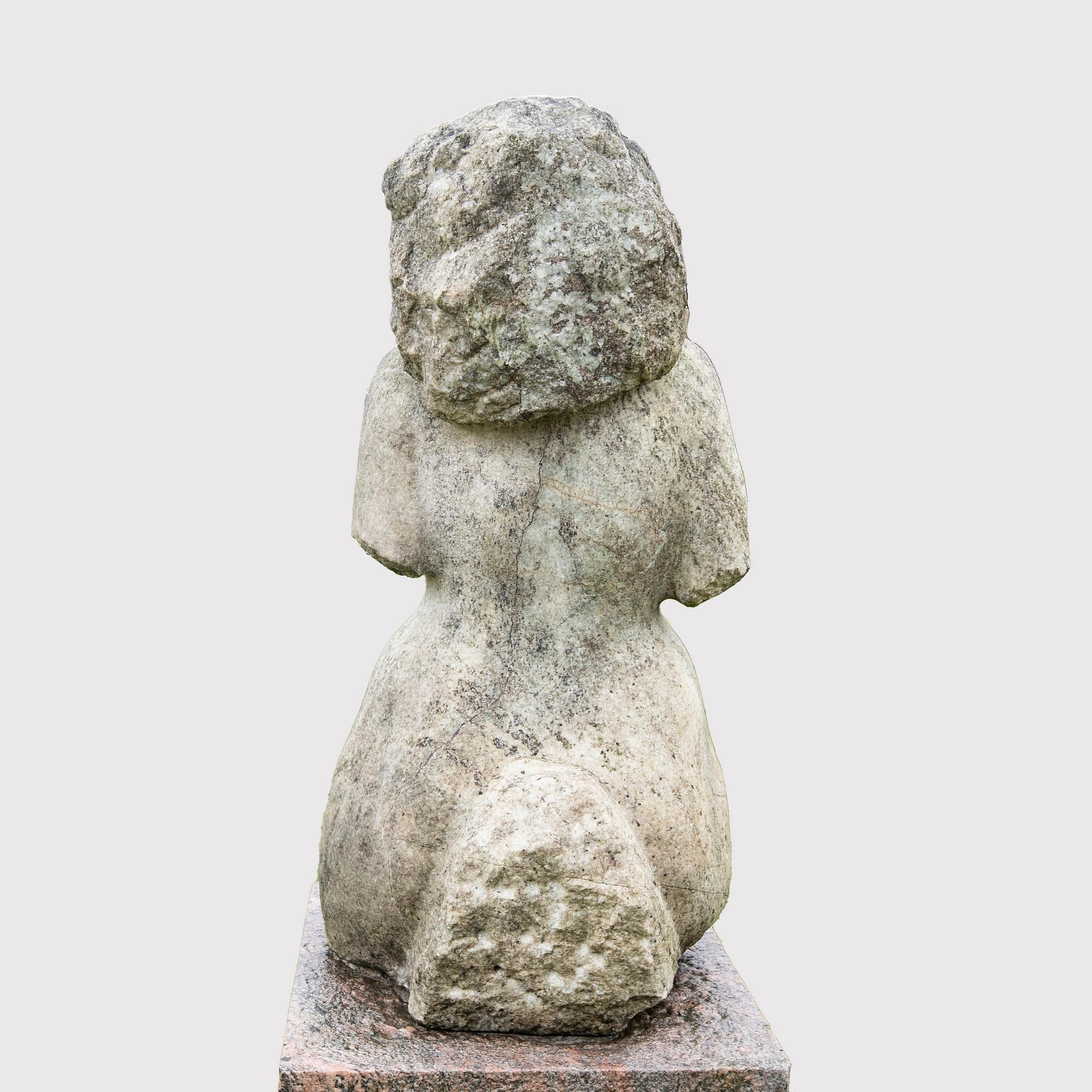 Arvid Källström, a signed stone sculpture.