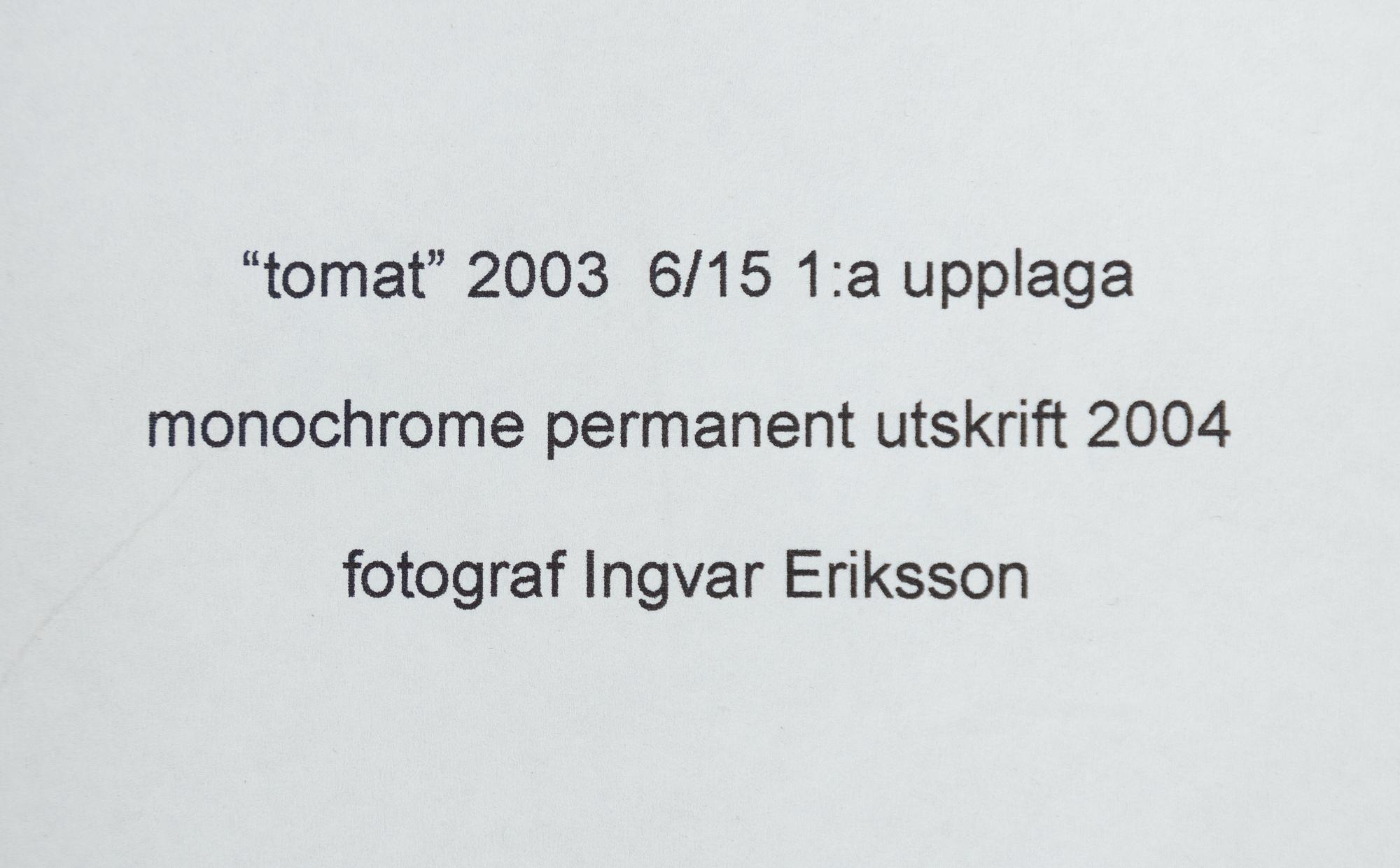 Ingvar Eriksson, "tomato".