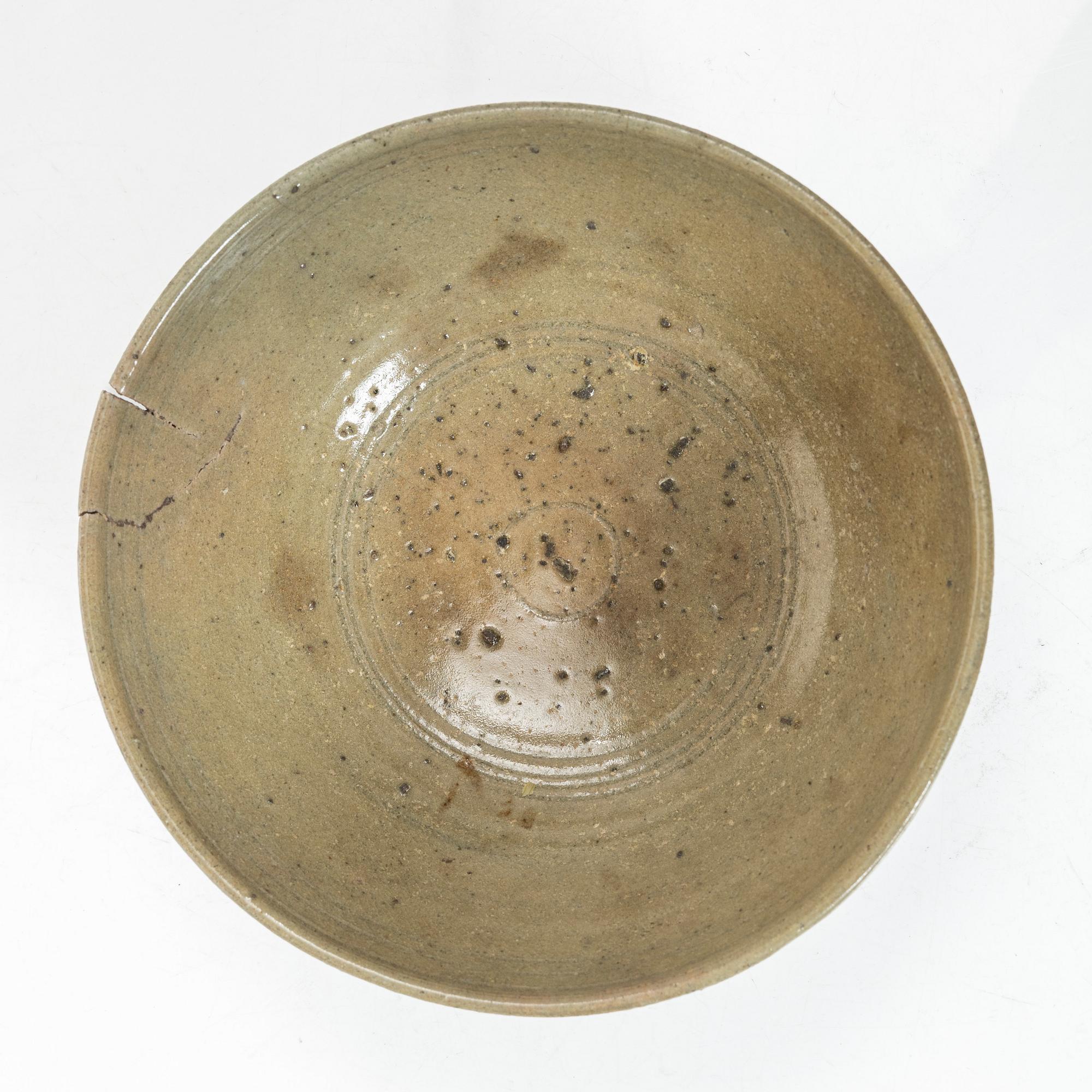 Skålar, två stycken, glaserat stengods, Korea, Joseon (1392–1897).