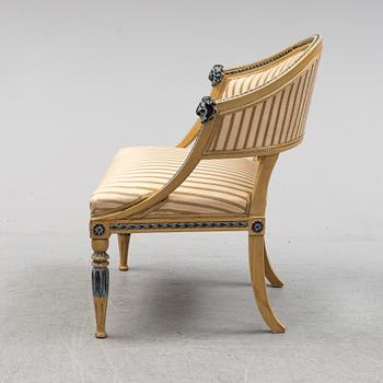 A late gustavian armchair, early 19th century.