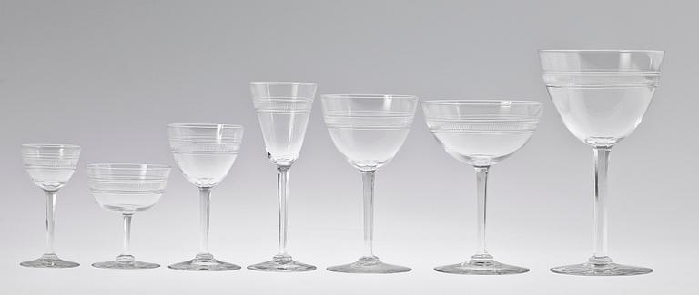 GLASSERVIS, 53 delar, 1910-20-tal.