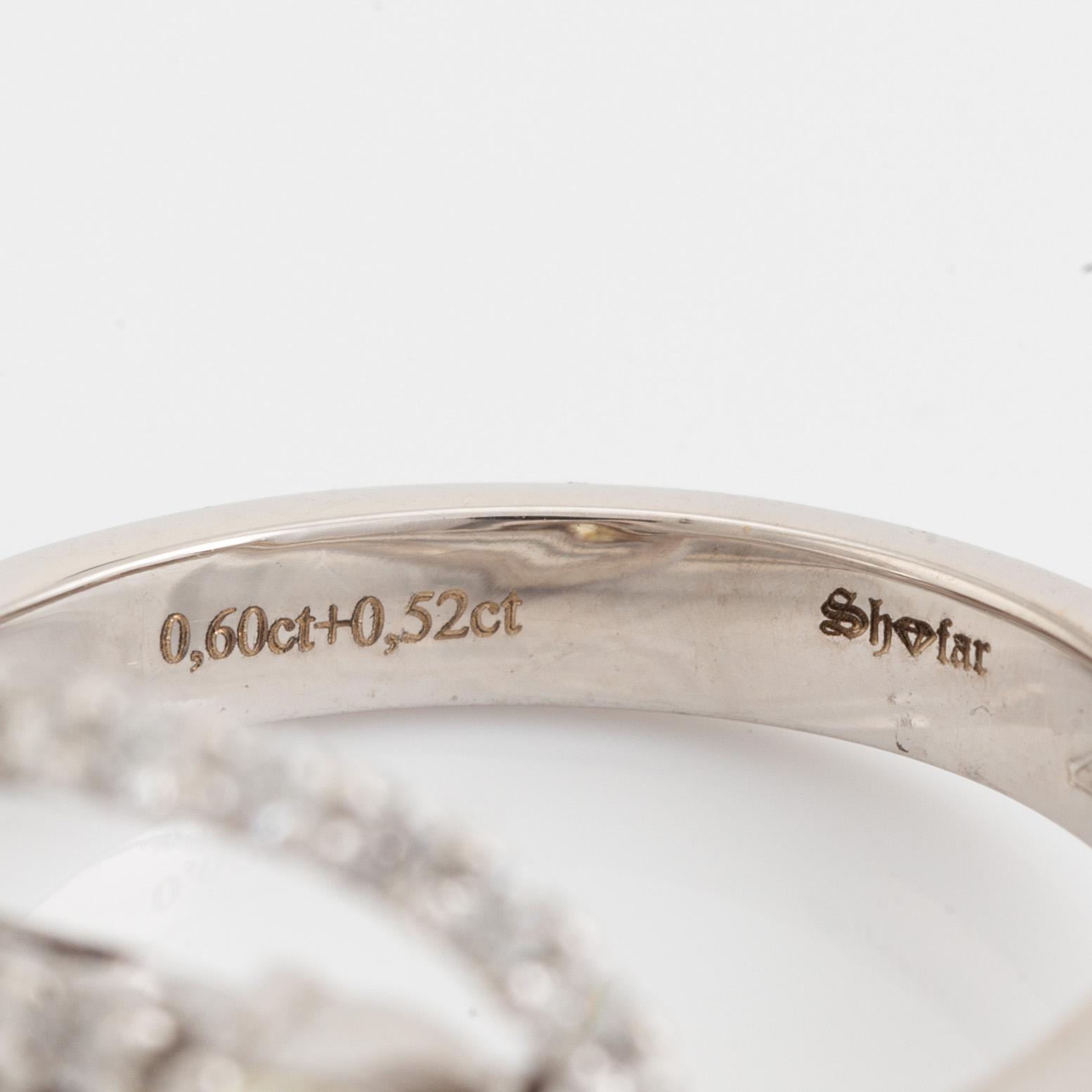 Brilliant cut diamond ring.