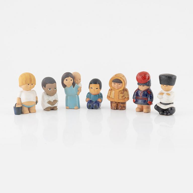 Lisa Larson, figurines, 7 pcs, stoneware, Gustavsberg.