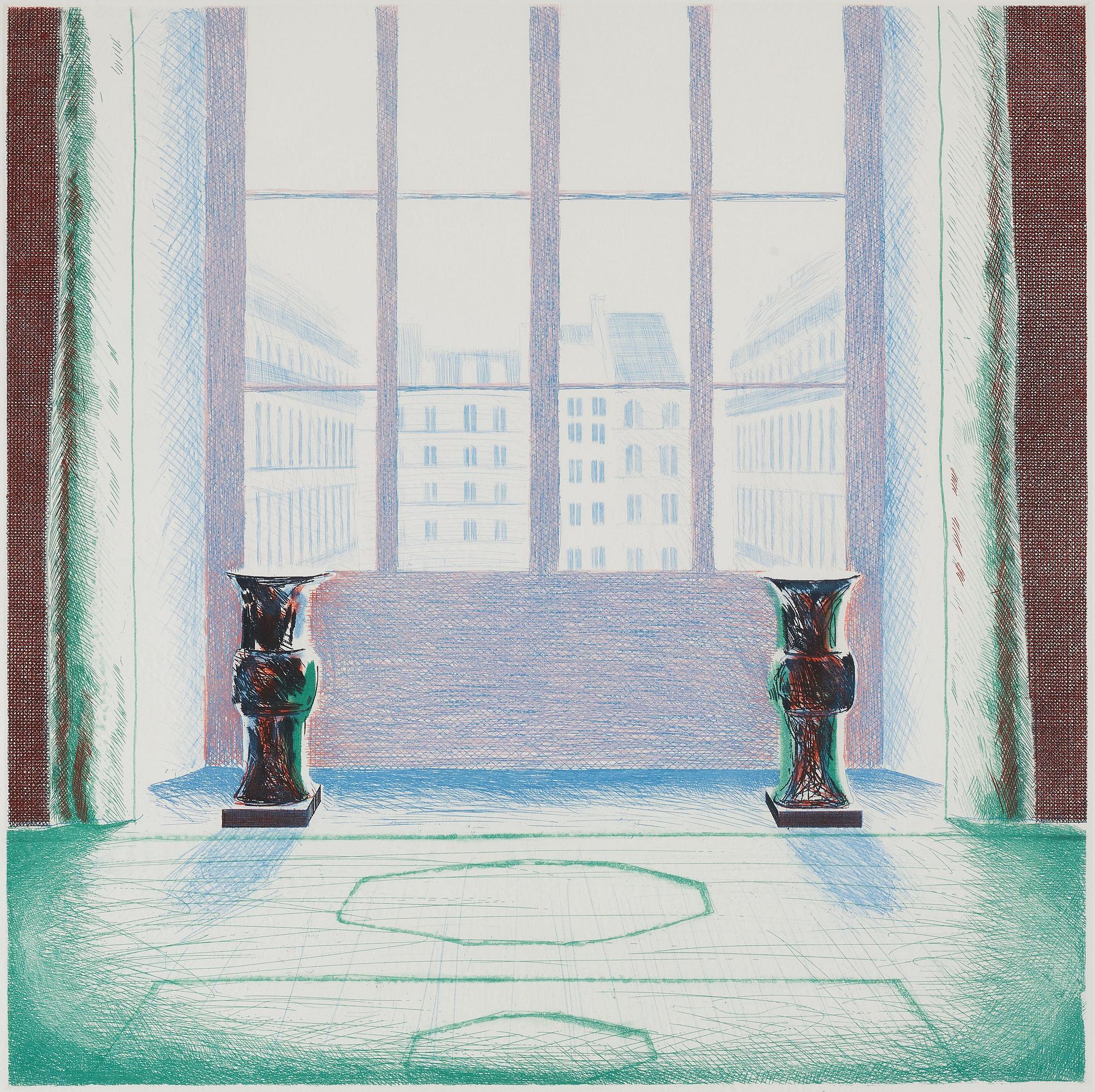 David Hockney, "Two vases in the Louvre".