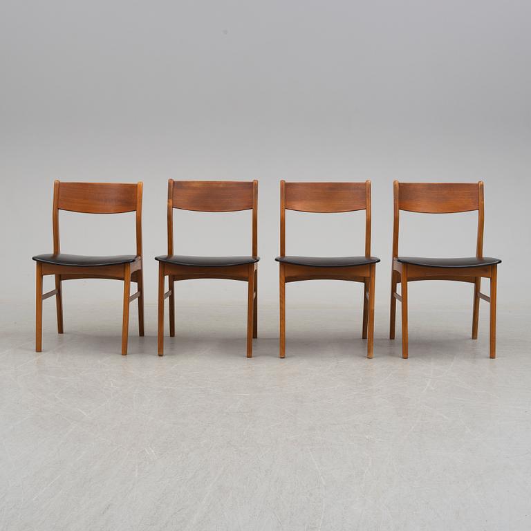 A set of four chairs marked Faldseld, Denmark, second half of the 20th century.
