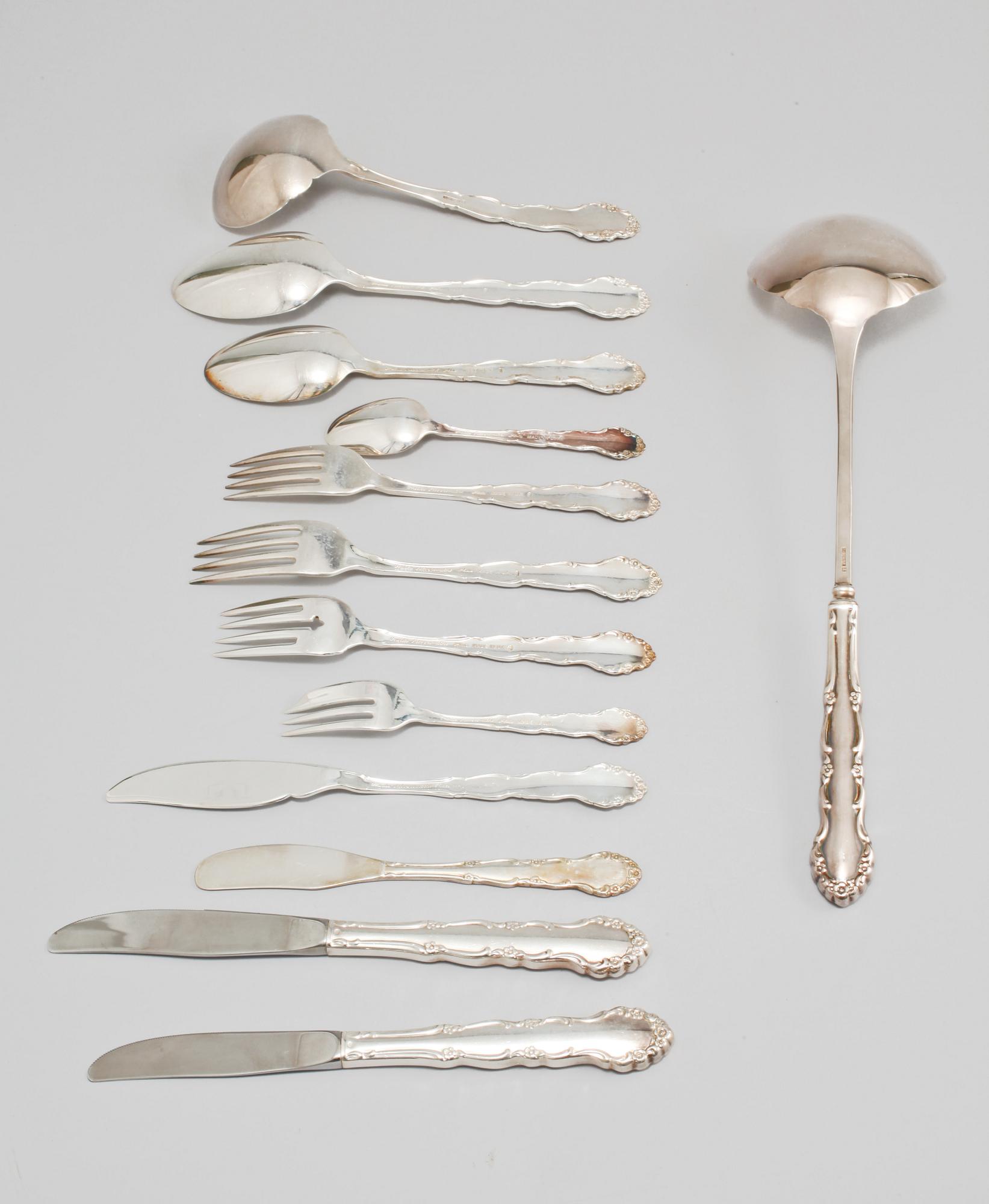 BESTICKUPPSÄTTNING, nysilver, Oneida, Storbritannien, 1900-talets andra hälft.