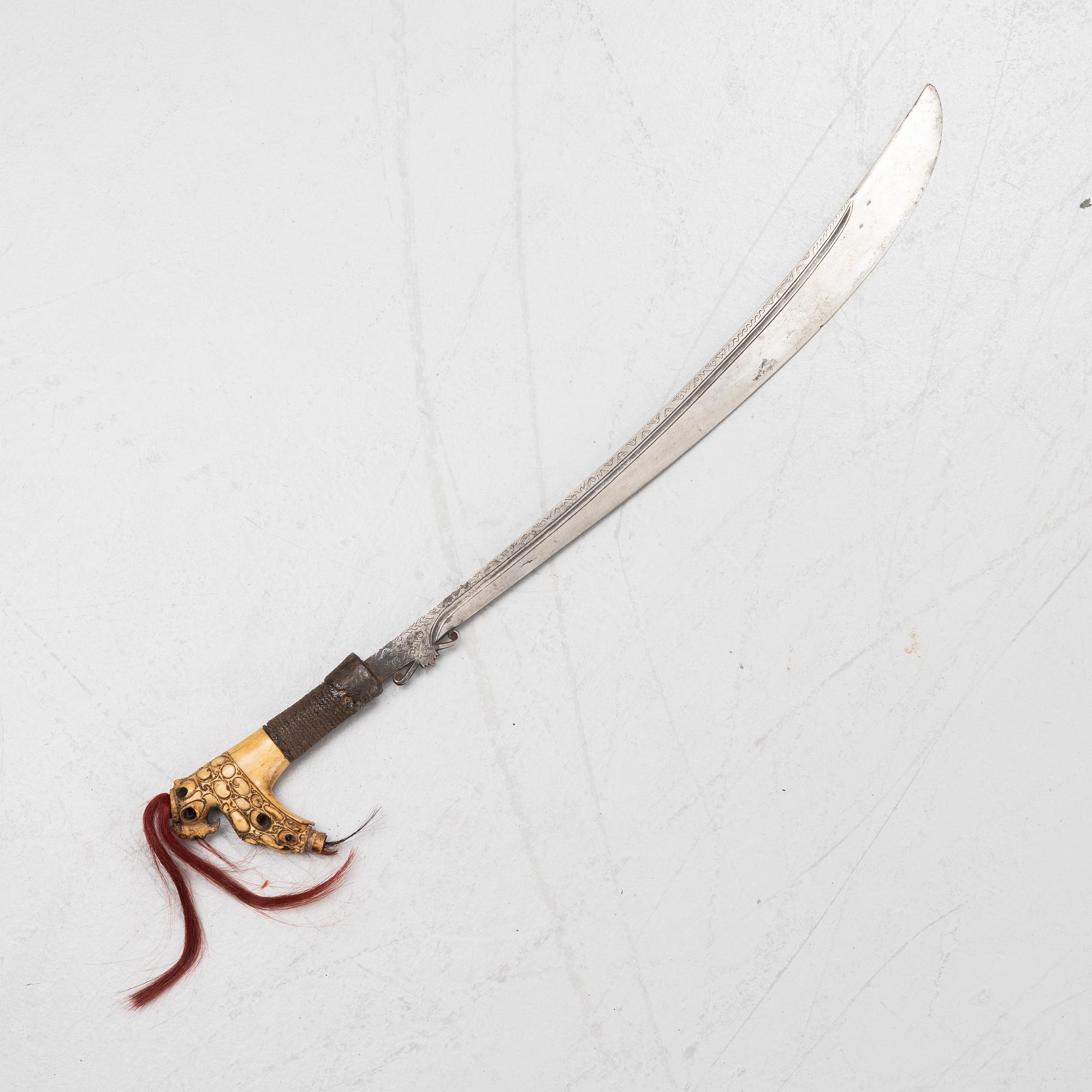 Mandau, Dayak-kultur, Borneo, troligen 1800-tal.