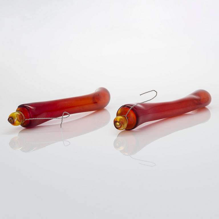 Dale Chihuly, four unsigned glass sculptures made at Nuutajärvi Glassworks in 1995.