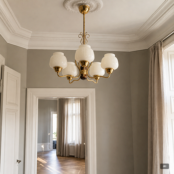 Ceiling lamp, Swedish Modern, 1940s.