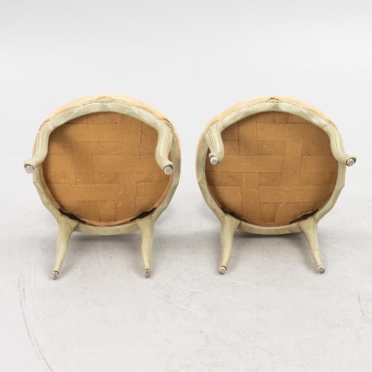 A Pair of Danish Rococo Chairs, 19th Century.