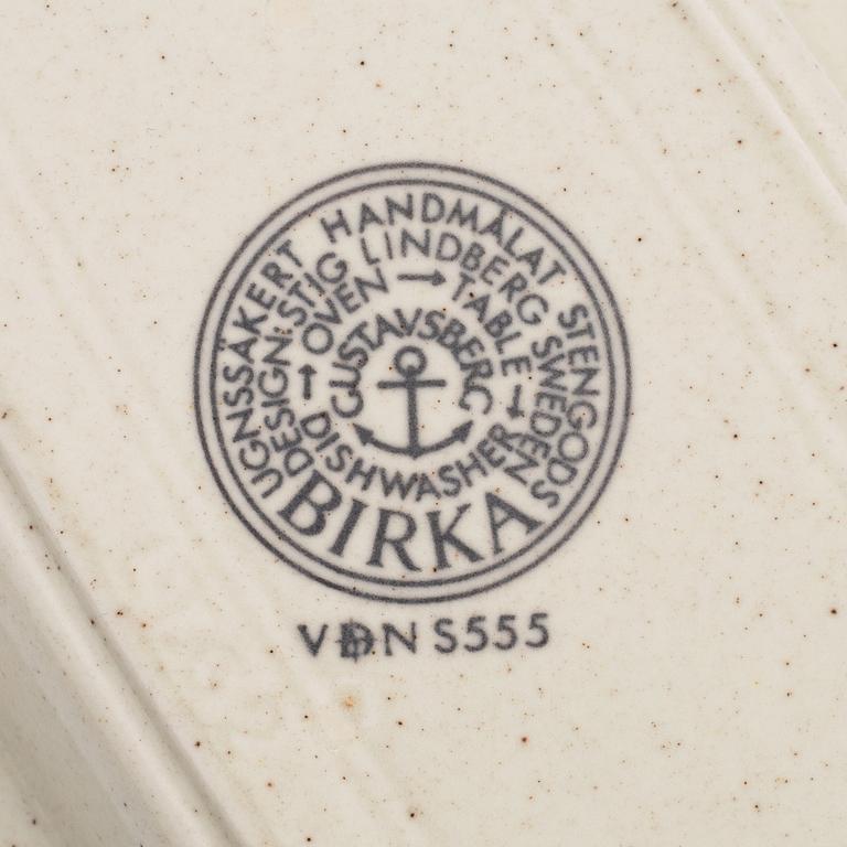 Stig Lindberg, mat- och kaffeservis, 68 delar, stengods, "Birka", Gustavsberg.