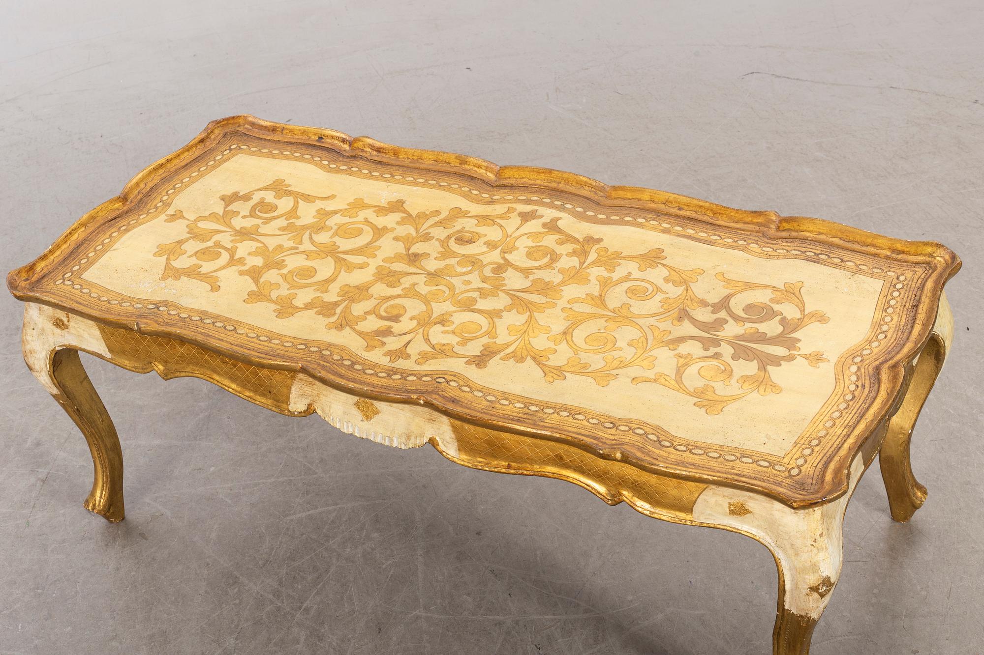 Soffbord Louis XV-stil Paoletti, Florens Italien, 1900-talets mitt.